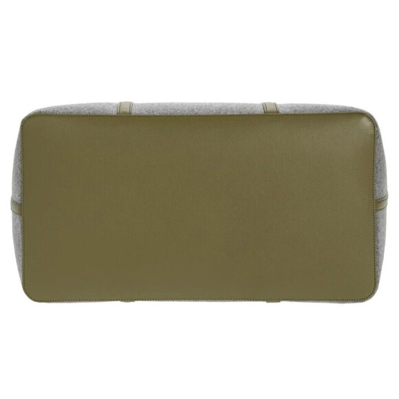 Loro Piana Women's XL Carry Everything Tote Melton Cashmere Leather Shopper Bag - Picture 4 of 7